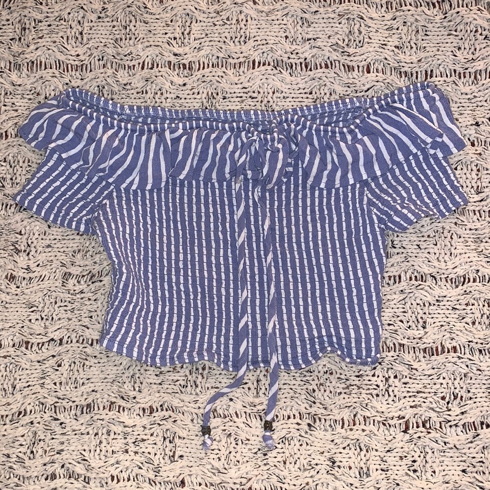 Cropped off shoulder top
